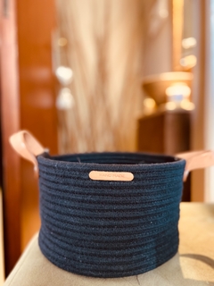 canasta soga en negro - comprar online