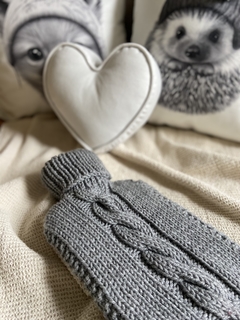 funda para bolsa de agua caliente gris