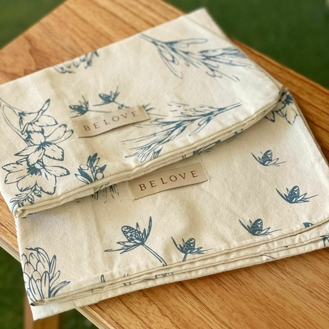 Funda de almohadón 50x30 - botánica azul - comprar online