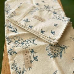 Funda de almohadón 50x30 - botánica azul en internet