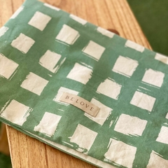 Funda de almohadón 70x50 - cuadrille verde - comprar online