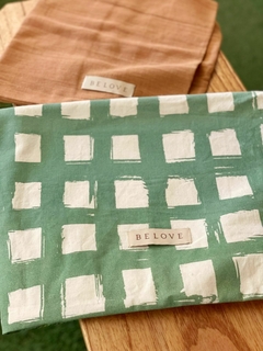 Funda de almohadón 70x50 - cuadrille verde - El Garashito