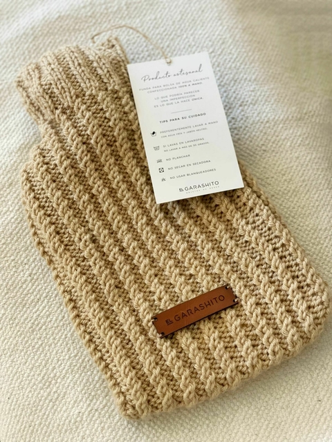Bolsita + funda tejida - BEIGE