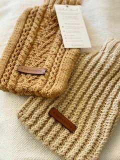 Bolsita + funda tejida - Mostaza - comprar online
