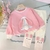 CONJ. BEBÊ FEM. C/ ORELHAS DE COELHO 3D ROSA LC0550 - comprar online