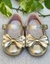 SAPATINHO SOCIAL BEBÊ FEM. DOURADO C/ LAÇO LC0628 - comprar online