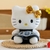 PELÚCIA HELLO KITTY C/ SAIA PRETA E LAÇO 22CM LC0509