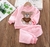 CONJUNTO BEBÊ FEM. PELUCIADO URSO ROSA LC0548 - comprar online