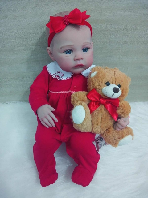 BONECA BEBÊ REBORN REALISTA MENINA LC0506