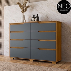 COMODA GEORGIA - MADERA Y GRIS