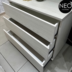 COMODA 3 CAJONES MDF COLOR A ELECCION - comprar online