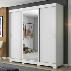 PLACARD BLANCO CON ESPEJO PUERTAS CORREDIZAS - comprar online