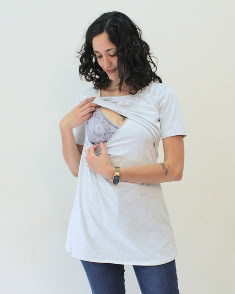 Remeron Evasé Gris Melange