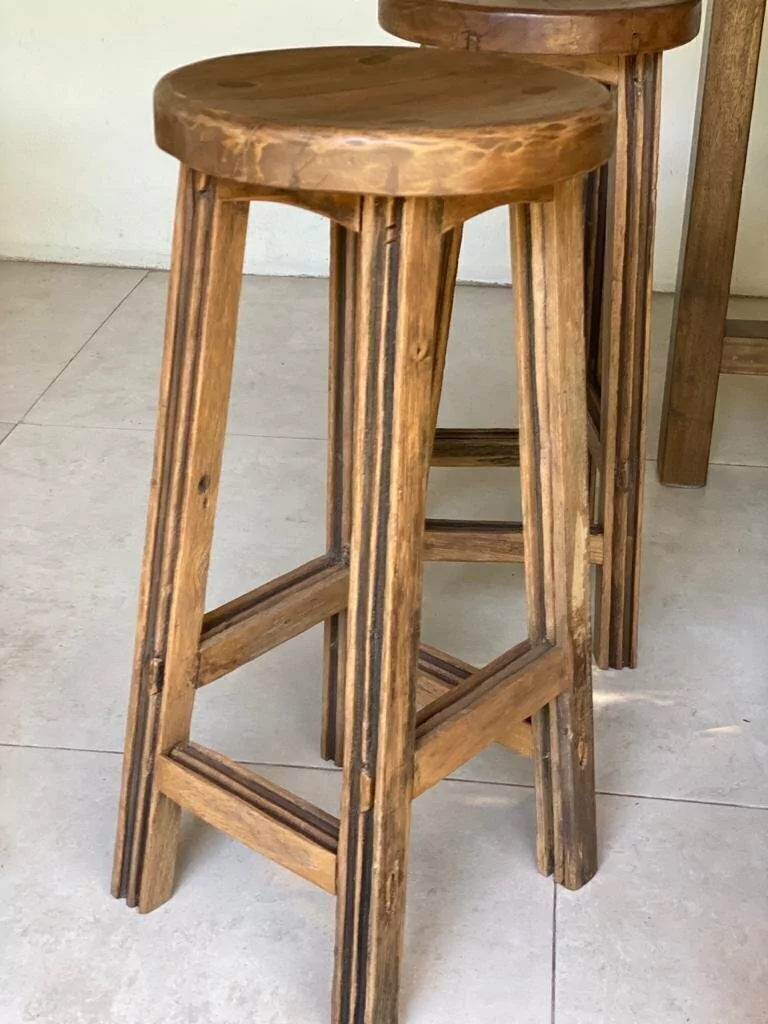 TABURETE REDONDO LAPACHO PATA VARILLA