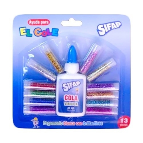 BRILLANTINA GIBRE SIFAP SURT. X 12 TUBOS + COLA VINILICA