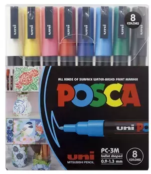 MARCADORES POSCA 1.5 MM X 8 CLÁSICO