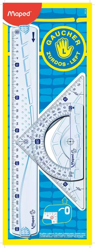 KIT MAPED GEOMETRICO P/ZURDOS 3 PIEZAS
