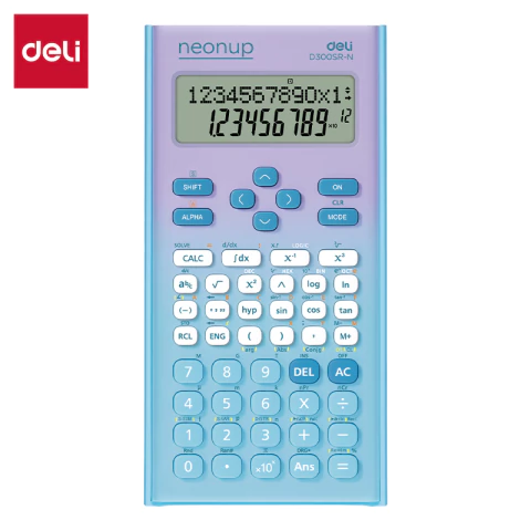 CALCULADORA CIENTIFICA DELI NEON UP 12 DIG (300 funciones) - comprar online