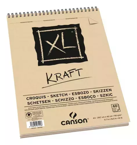 BLOCK CANSON XL KRAFT 90GR 60 HOJAS