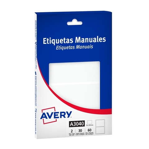ETIQUETA AVERY BLANCA RECTANGULAR