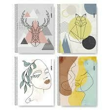 CUADERNO 16X21 ARTE MINIMALISTA T/SR 80 HS RAY ESPIRAL