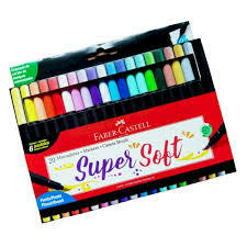 MARCADOR FABER SUPERSOFT PUNTA PINCEL