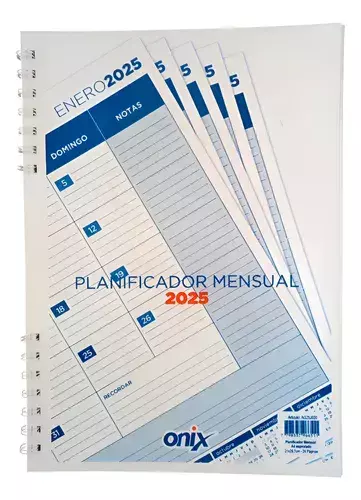 PLANIFICADOR MENSUAL ONIX 2026