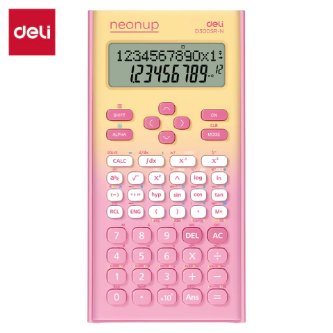 CALCULADORA CIENTIFICA DELI NEON UP 12 DIG (300 funciones) en internet