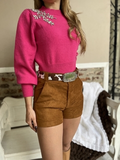 SHORT DE GAMUZA - ARIENA (MG869) - tienda online