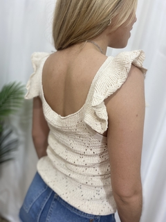 MUSCULOSA CROCHET - CEREZO (MG2082) en internet