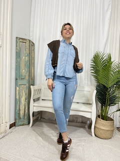 JEAN MOM EVA CELESTE CLARO - ECCOMICUA (ECC068) - tienda online