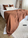 Pie de cama liso tusor 220 x 120 cm. | Habano