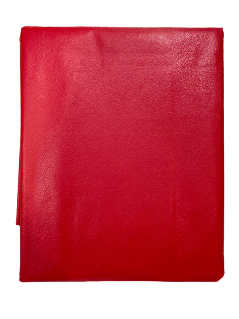 Mantel de cuerina liso rectangular 140 x 200 cm. | Rojo