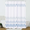 Cortina de baño Intimity de teflón | Zig zag blue