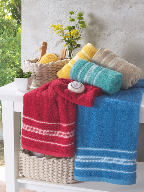 Juego de Toalla y Toallón Fantasía Línea Samy 360 grs. m2