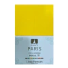 Sábana ajustable Blanco París Percal 150 hilos - 1 plaza 1/2 | Amarillo