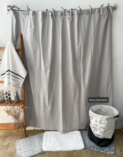 Cortina de baño tusor | gris claro