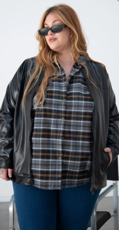 Campera de cuerina con cierre - comprar online