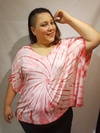 Remera-poncho batik