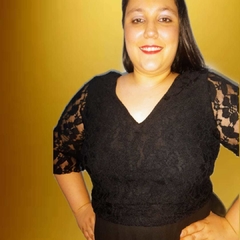 Vestido con lentejuelas en mangas - Via Santina
