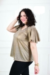 Remera Shine satinada con volados
