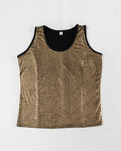 Musculosa bretel ancho de lurex adelante - tienda online