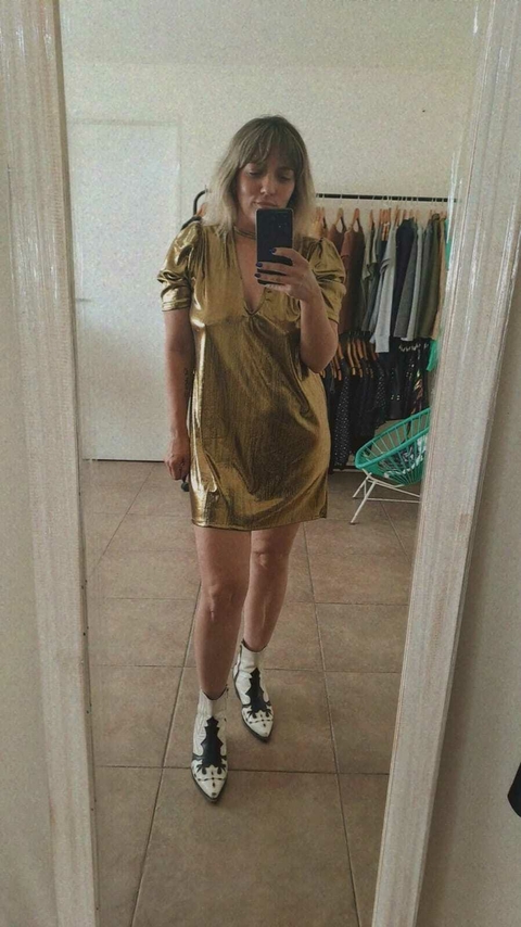 Vestido Perla dorado