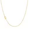 COLAR BANHADO A OURO 18K LETRA LATERAL MINIMALISTA