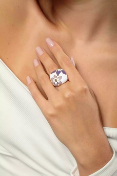 ANEL ESMALTADO FLORES APP - comprar online