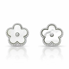 BRINCO FLOR MADREPEROLA RODIO BRANCO APP