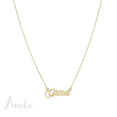 COLAR COM NOME CÁTIA BANHADO A OURO 18K SEMIJOIA ANTIALÉRGICA
