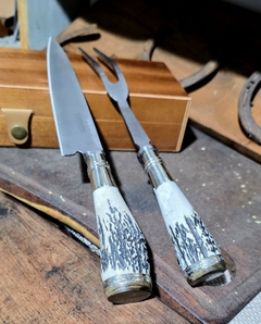 Fino Juego De Cuchillo Y Tendor En Caja Fina Incluye Grabado