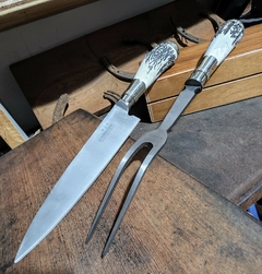 Fino Juego De Cuchillo Y Tendor En Caja Fina Incluye Grabado - D&G REGALERÍA