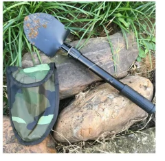 Pala Camping Plegable Compacta Con Pico Funda Y Destapador - comprar online